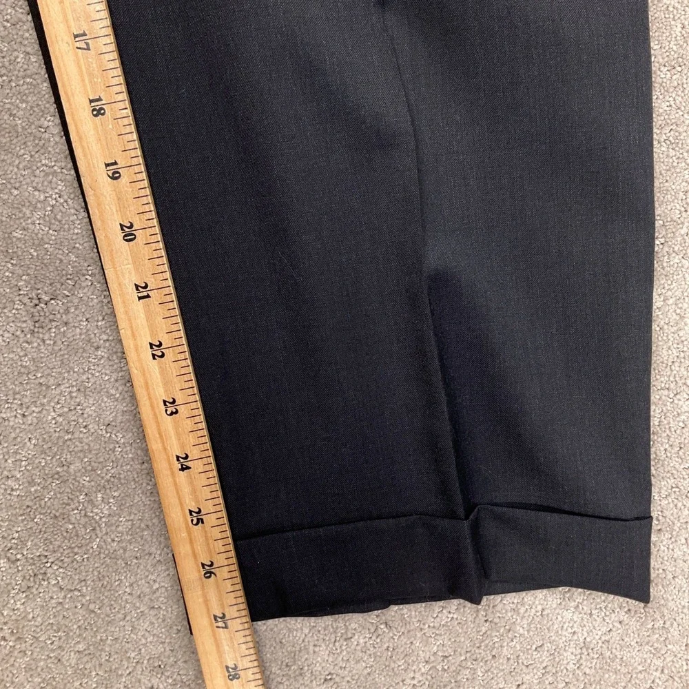 Hart Schaffner Marx Suit Mens 42S 37W 27L Charcoal 2 Button Minimalist Tailored